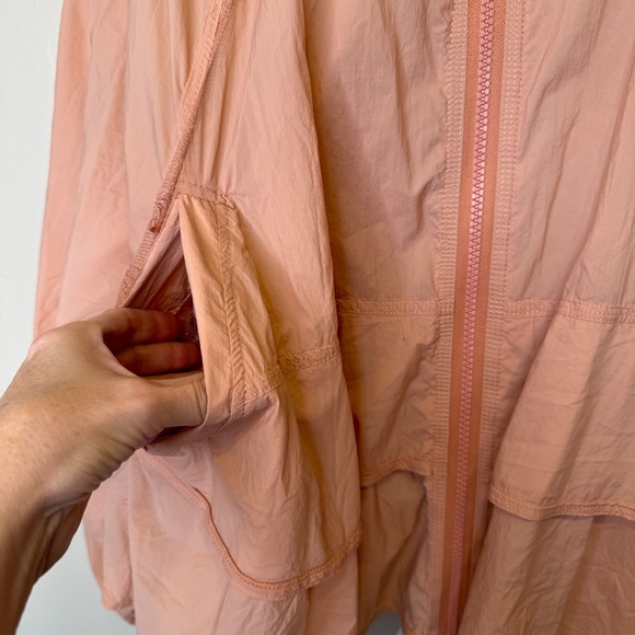 FP NWT Namaslay Peachy Lace Ruffle Coquette Cottagecore Windbreaker Coat Jacket - Picture 9 of 16